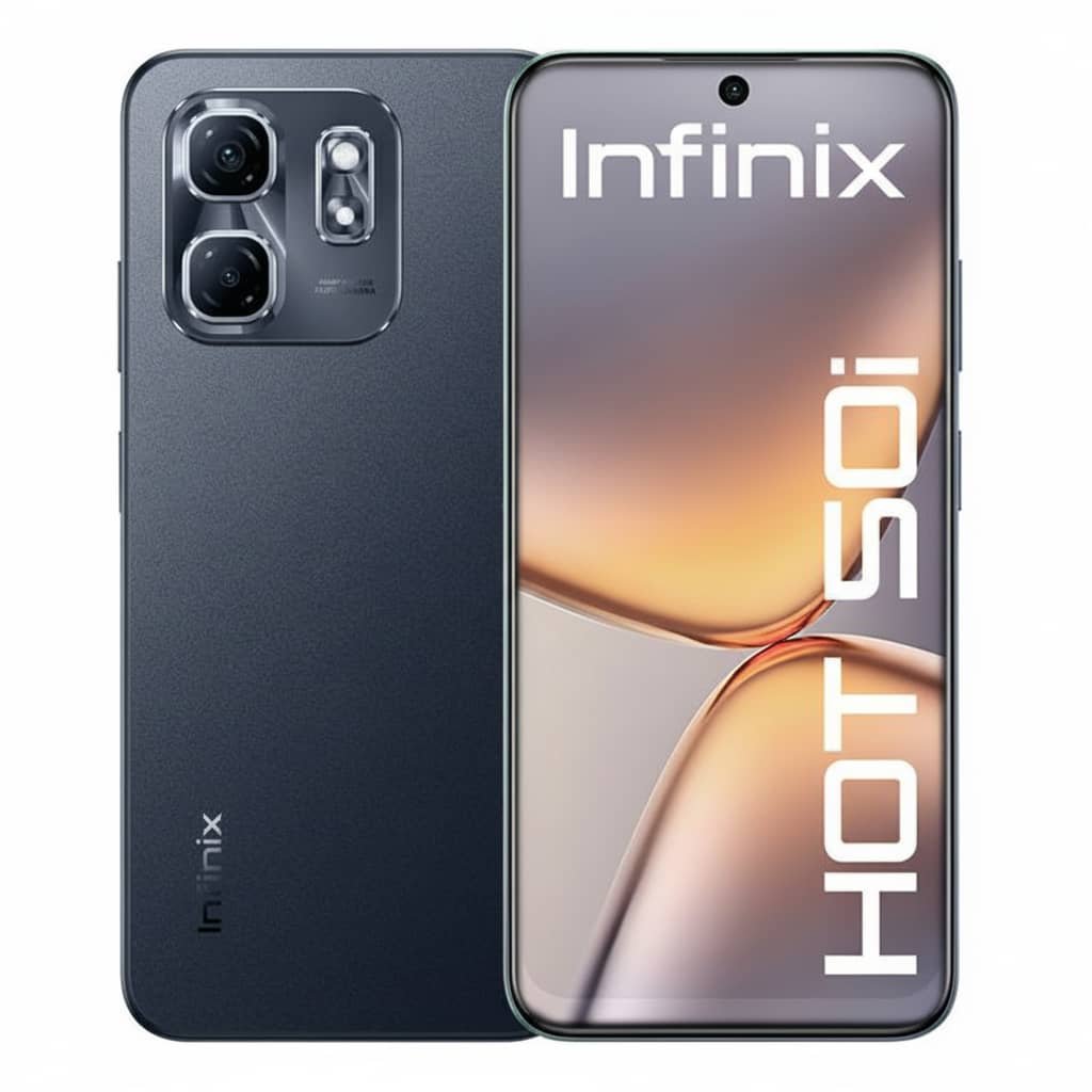 Infinix Hot 50i – 6.7" – 128GB ROM – 6GB RAM – 48MP Rear/8MP Front – 5000mAh – Dark Grey
